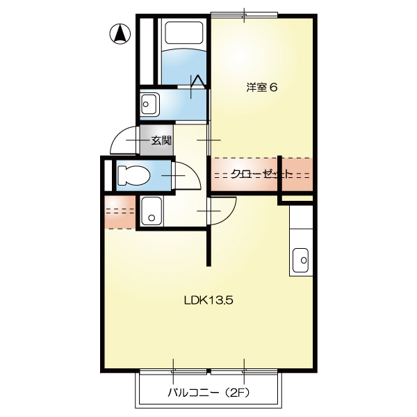 プレジール総社B201_間取図