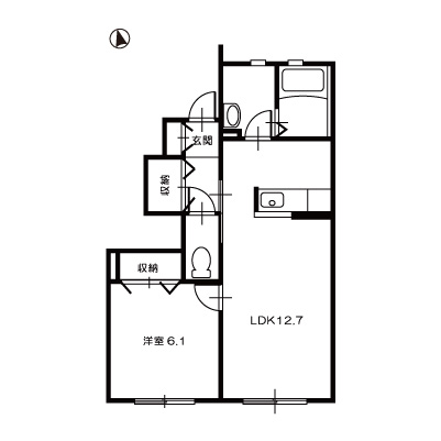 セレーナA 1F間取図1
