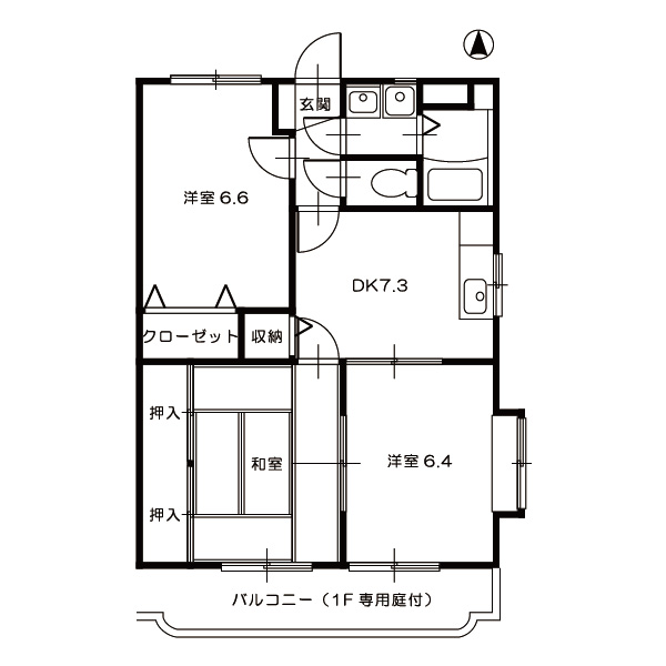 カーサコモド201 間取図