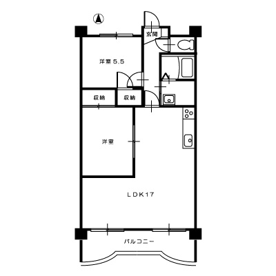 バードランド2LDK_間取図