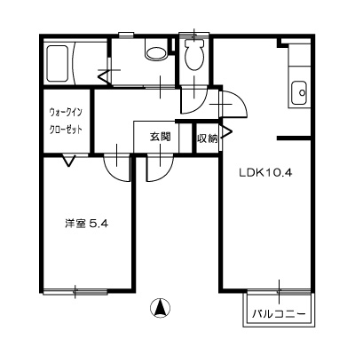 モンシャトー中央101_間取図