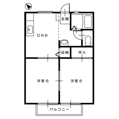 サンライフひろみねA103_間取図
