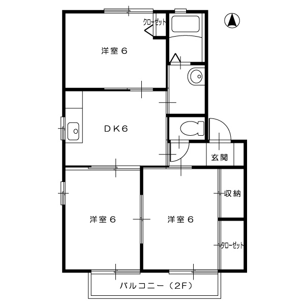 シャーメゾン中央A202_間取図