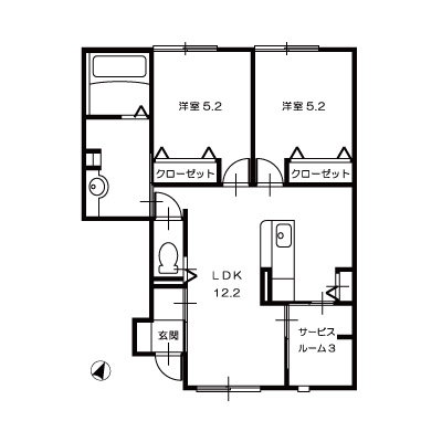 フォーチューン真壁C102_間取図