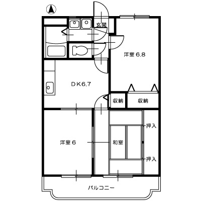 モンルポ302_間取図