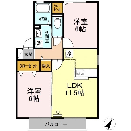 オリーブ201_間取図