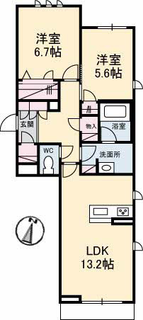 モデルン総社101_間取図