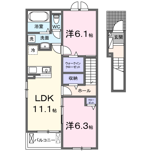 シェソアB203_間取図