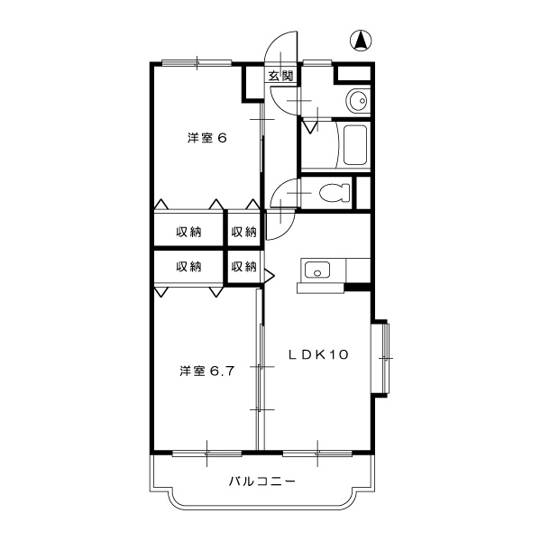 アルジェントシェソワ101_間取図