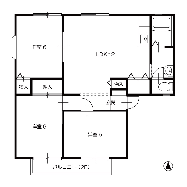 サンビレッジブライトB101_間取図