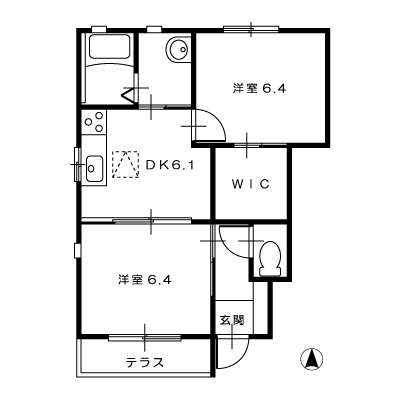 シャーメゾンきびじA101_間取図