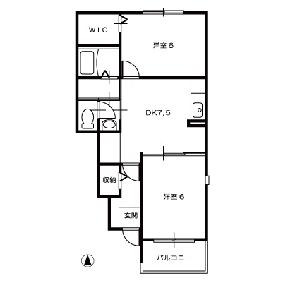 プラシードA103_間取図