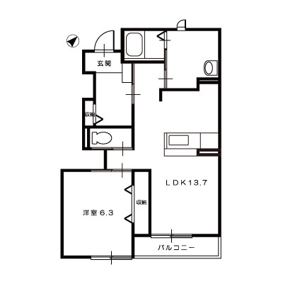 スーリールプラス1番館101_間取図
