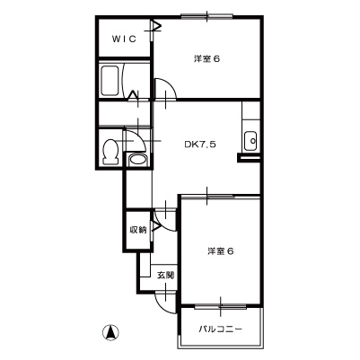 プラシードB102_間取図