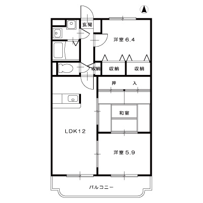 ユーミーオアゾ103_間取図