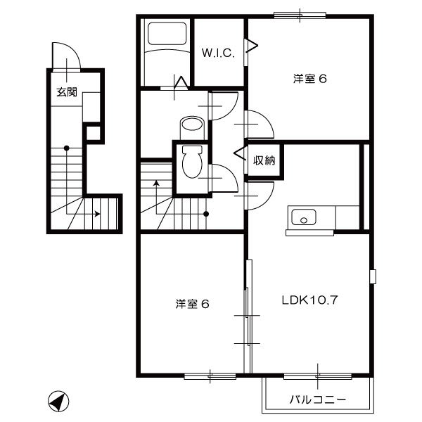 シェトアB201_間取図