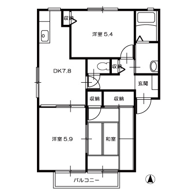 ビックイーストB103_間取図