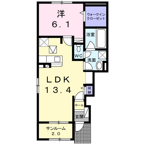 フィオーレⅡ101_間取図