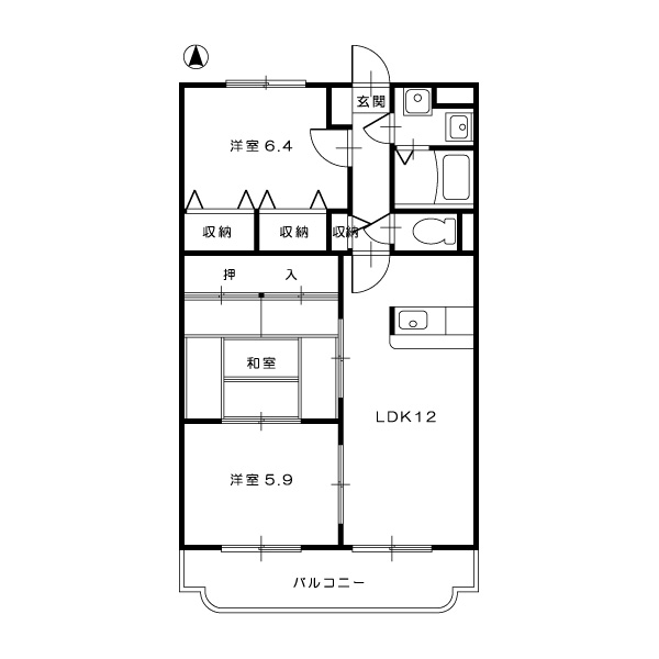ユーミーオアゾ202_間取図