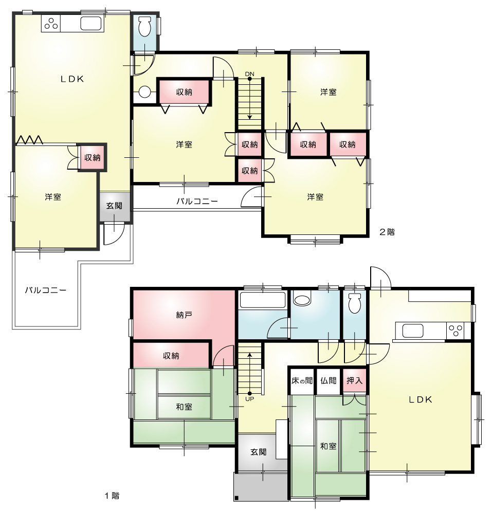 中古情報_井尻野2世帯_間取図