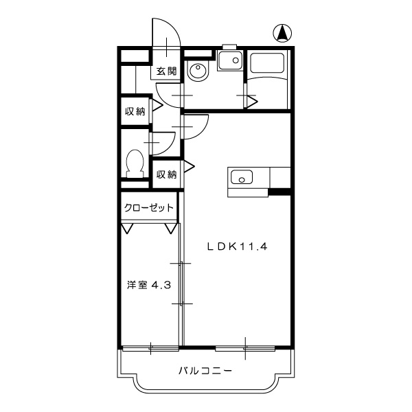 マンション美202_間取図