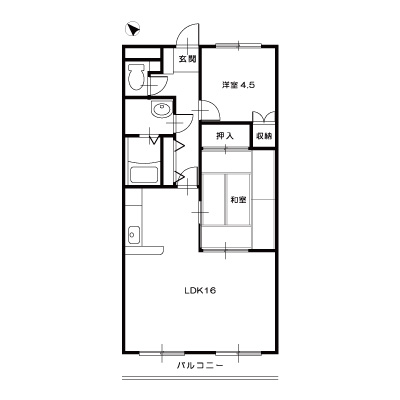 ロイヤルコーポサノ205_間取図