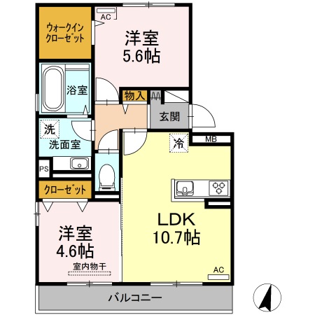 ヴェルデ溝口202_間取図