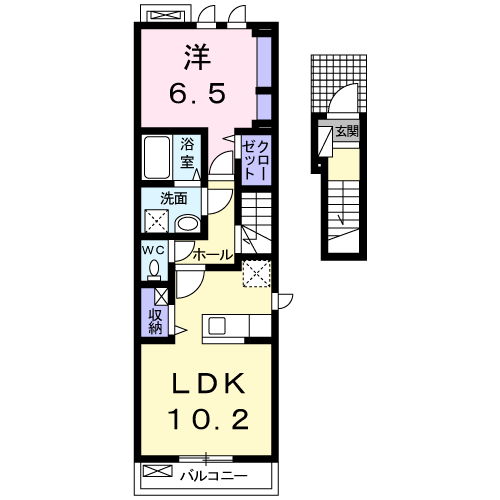 ベルソレイユA201_間取図