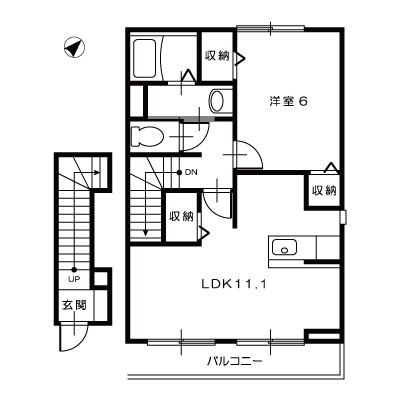 ベル・アンジュⅠ203_間取図