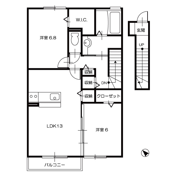 ウィンクルムB202_間取図