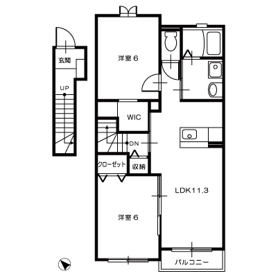 サンメゾンMKB201_間取図