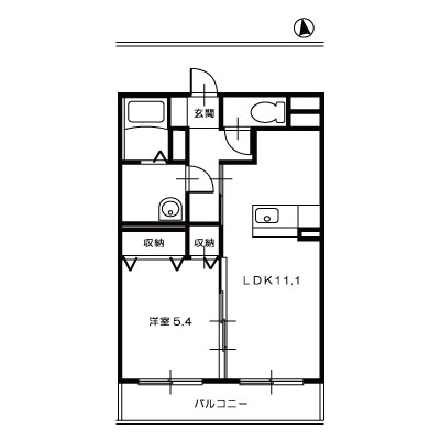 ディアコート清音中部屋_間取図
