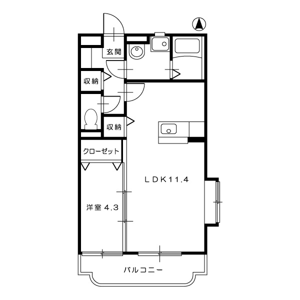 マンション・美1_間取図