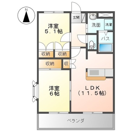 メイプルハウス205_間取図