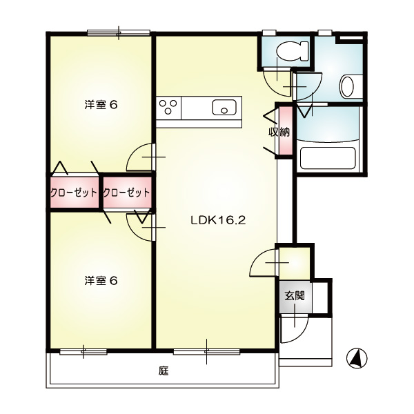 コンフォールKⅢB102_間取図