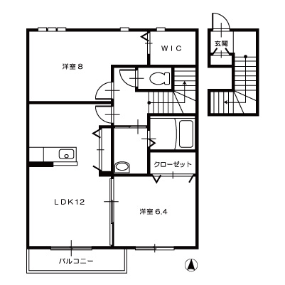 パーシモン205_間取図