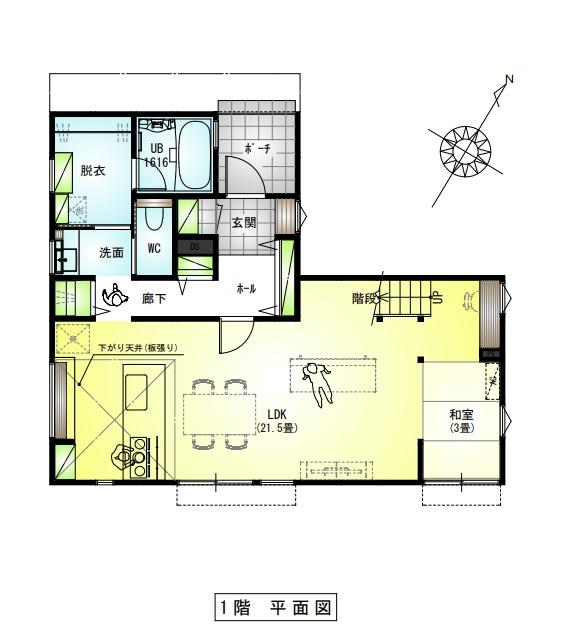 建売住宅_西辛川ベルホーム_1階間取図