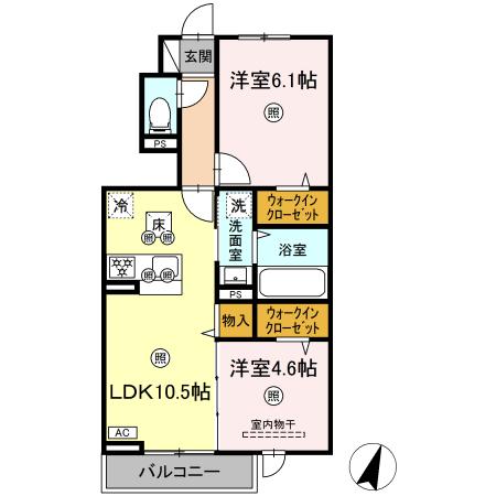 アンソレイユ101_間取図
