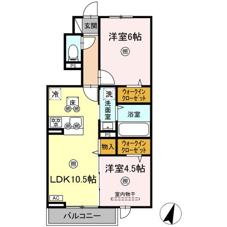 アンソレイユ102_間取図