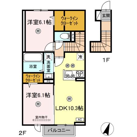 アンソレイユ203_間取図