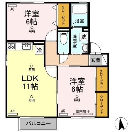 セジュール21A202_間取図