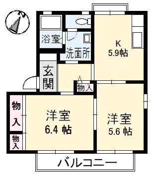 ビックイーストⅡA202_間取図