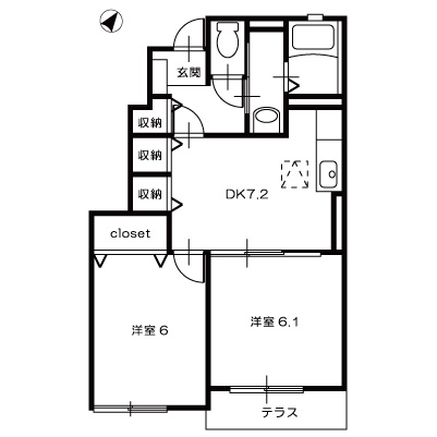 ライツェントシックⅡ102_間取図