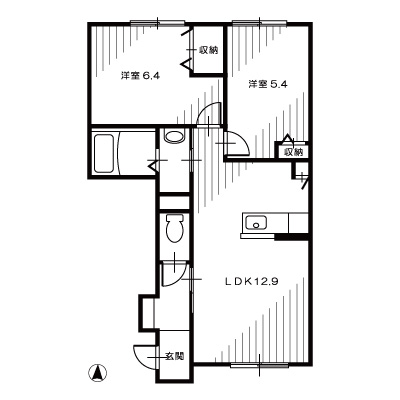 カレラガーデンC110_間取図