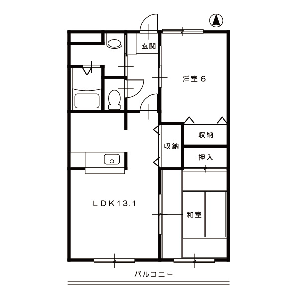 サンルーム秋桜102_間取図