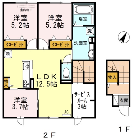 フォーチューン真壁C203_間取図