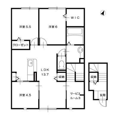 フォーチューン真壁C201_間取図
