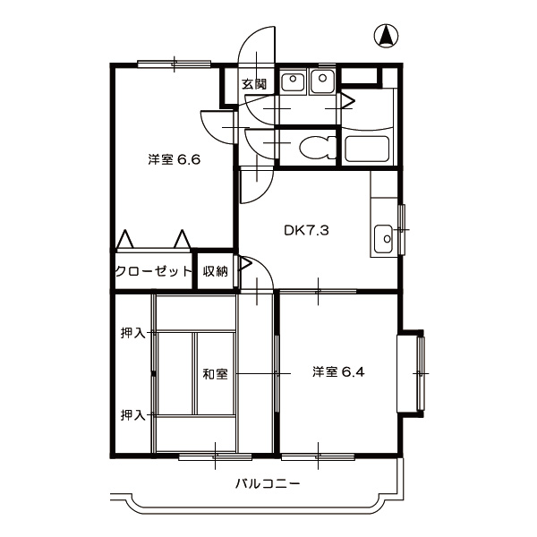 ブライトコートⅠ201_間取図