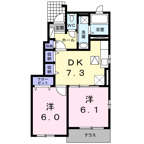 ライツェントシックⅡ101_間取図