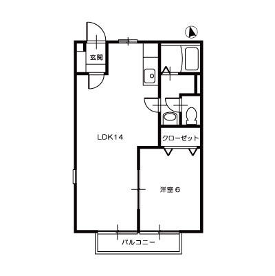 ニューシティヒラタB203_間取図